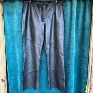 ||SOLD||Wilsons Leather Pelle Studio Black Straight Bootcut Pants Low Rise